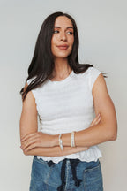 Free People Sylvie Tee in Soothing Ivory