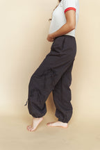 Downtown Side Tie Jogger Pants in Charcoal
