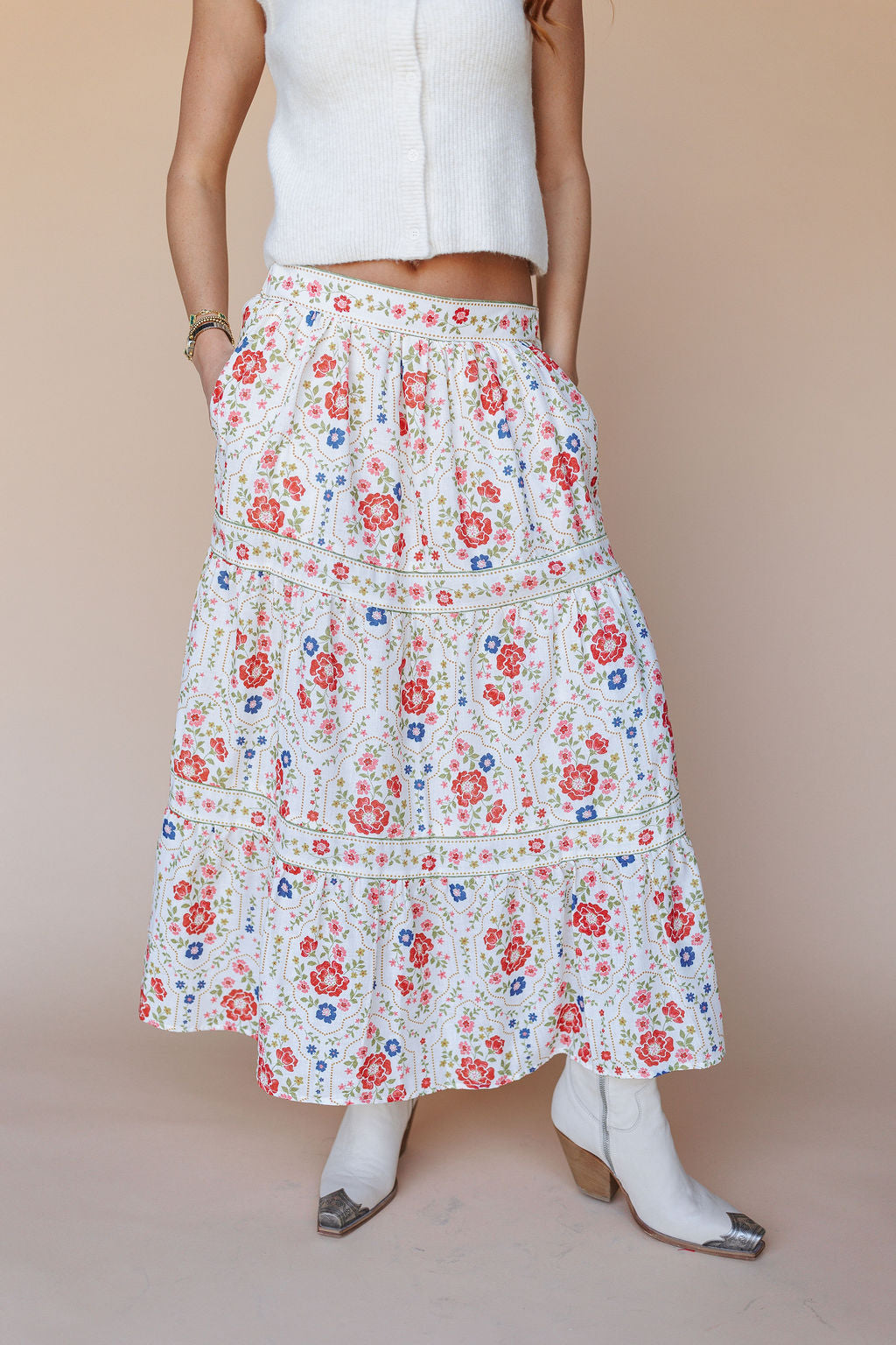 FINAL SALE - Cecilia Floral Skirt Main image