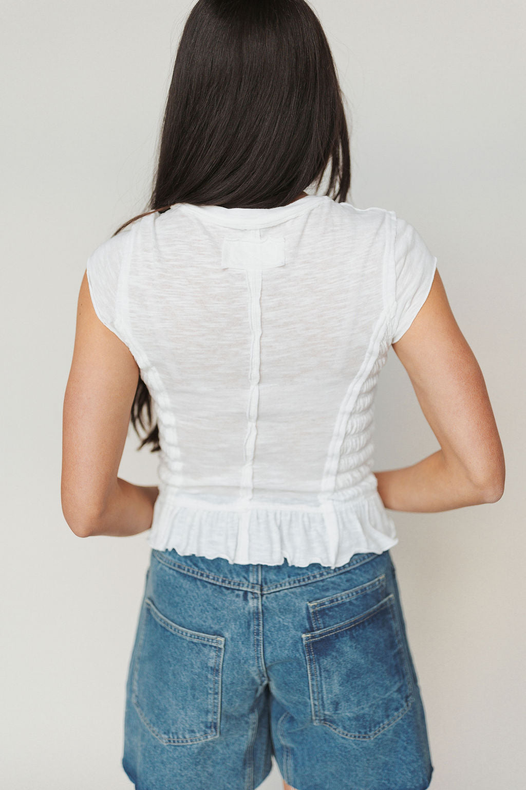 Free People Sylvie Tee in Soothing Ivory – Henly
