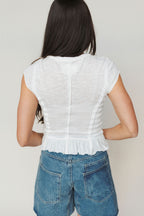 Free People Sylvie Tee in Soothing Ivory