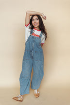 Junie Zip Front Denim Overalls
