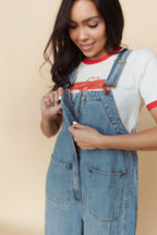 Junie Zip Front Denim Overalls
