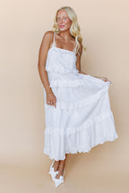 Ari Eyelet Maxi in White