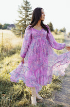 Purple Rain Floral Midi
