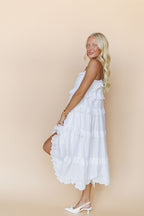 Ari Eyelet Maxi in White