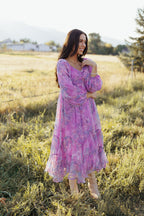 Purple Rain Floral Midi Small
