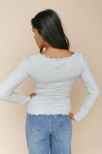 FINAL SALE - Emmie Lace Top in Oatmeal