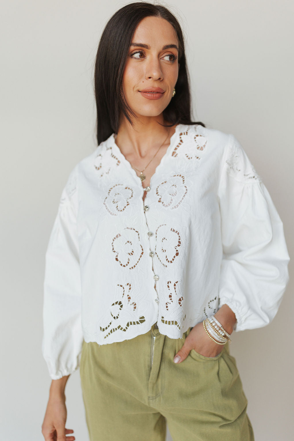 Petunia Eyelet Blouse