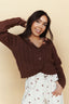 Heather Embroidered Cardigan in Mocha
