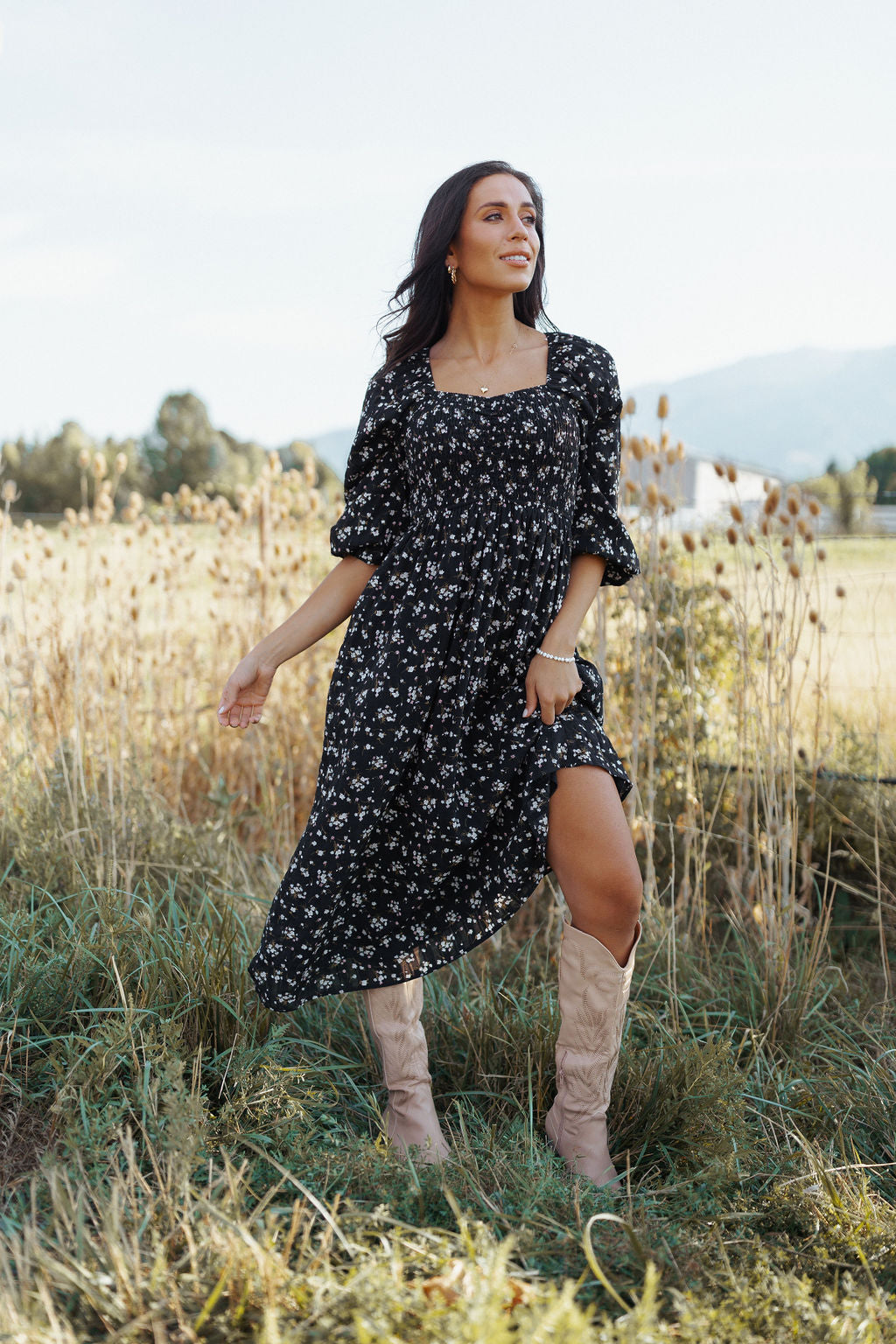 Emma Midi in Black Main image