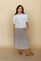 Connie Collared Short Sleeve Blouse