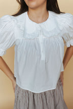 Connie Collared Short Sleeve Blouse