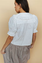 Connie Collared Short Sleeve Blouse