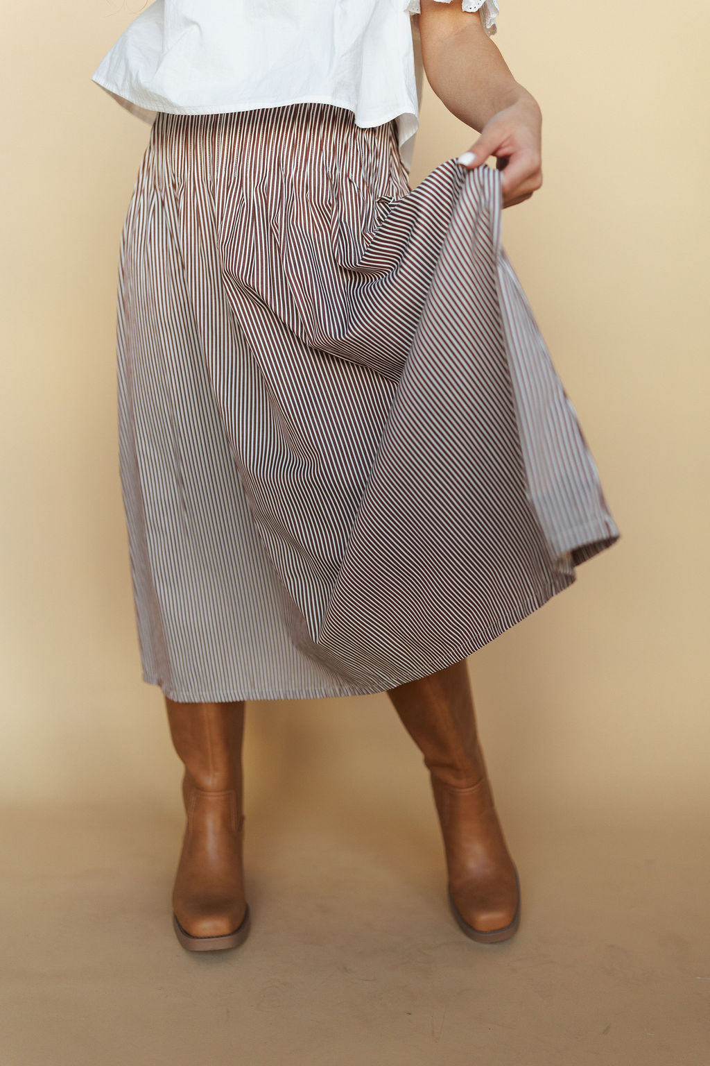 Ella Pinstripe Skirt