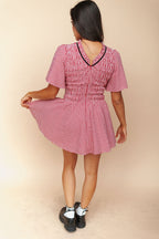 FINAL SALE - Little Red Gingham Dress in Red