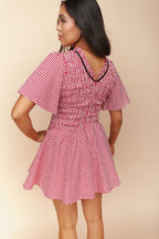 FINAL SALE - Little Red Gingham Dress in Red