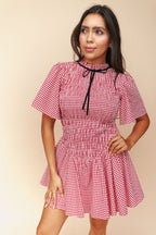 FINAL SALE - Little Red Gingham Dress in Red