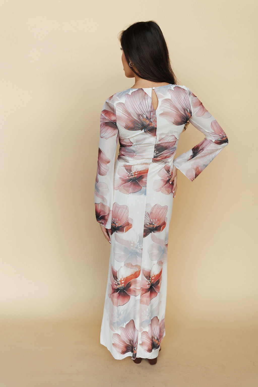 Ariana Mesh Maxi in Ivory Secondary image
