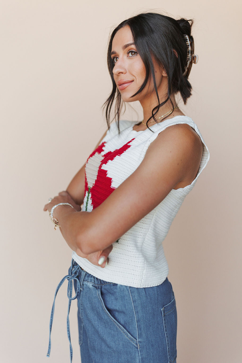 Sylvie Floral Knit Tank