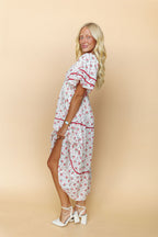 Margaret Floral Dress in Red