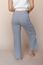 Gigi Pinstripe Pants in Blue/Brown