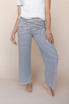 Gigi Pinstripe Pants in Blue/Brown