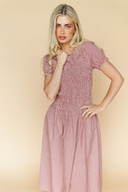 Vienna Gingham Maxi in Red