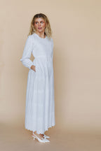 The White Embroidered Cotton Maxi