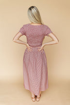 Vienna Gingham Maxi in Red