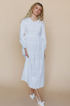 The White Embroidered Cotton Maxi