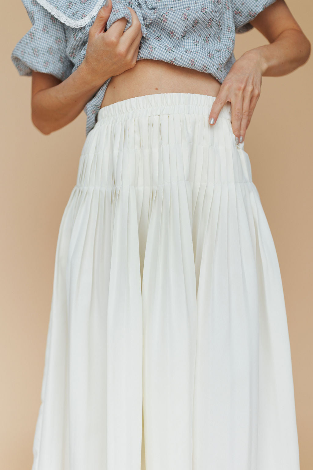 ★mohae★ Sasha pleats skirt _ white Sascha Skirt – Henly