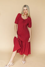Sophia Midi in Scarlet Red