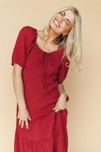 Sophia Midi in Scarlet Red