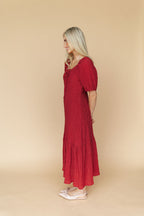 Sophia Midi in Scarlet Red