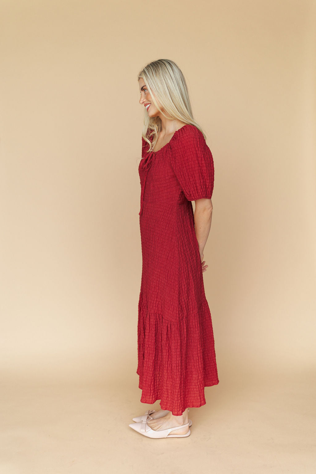 Sophia Midi in Scarlet Red