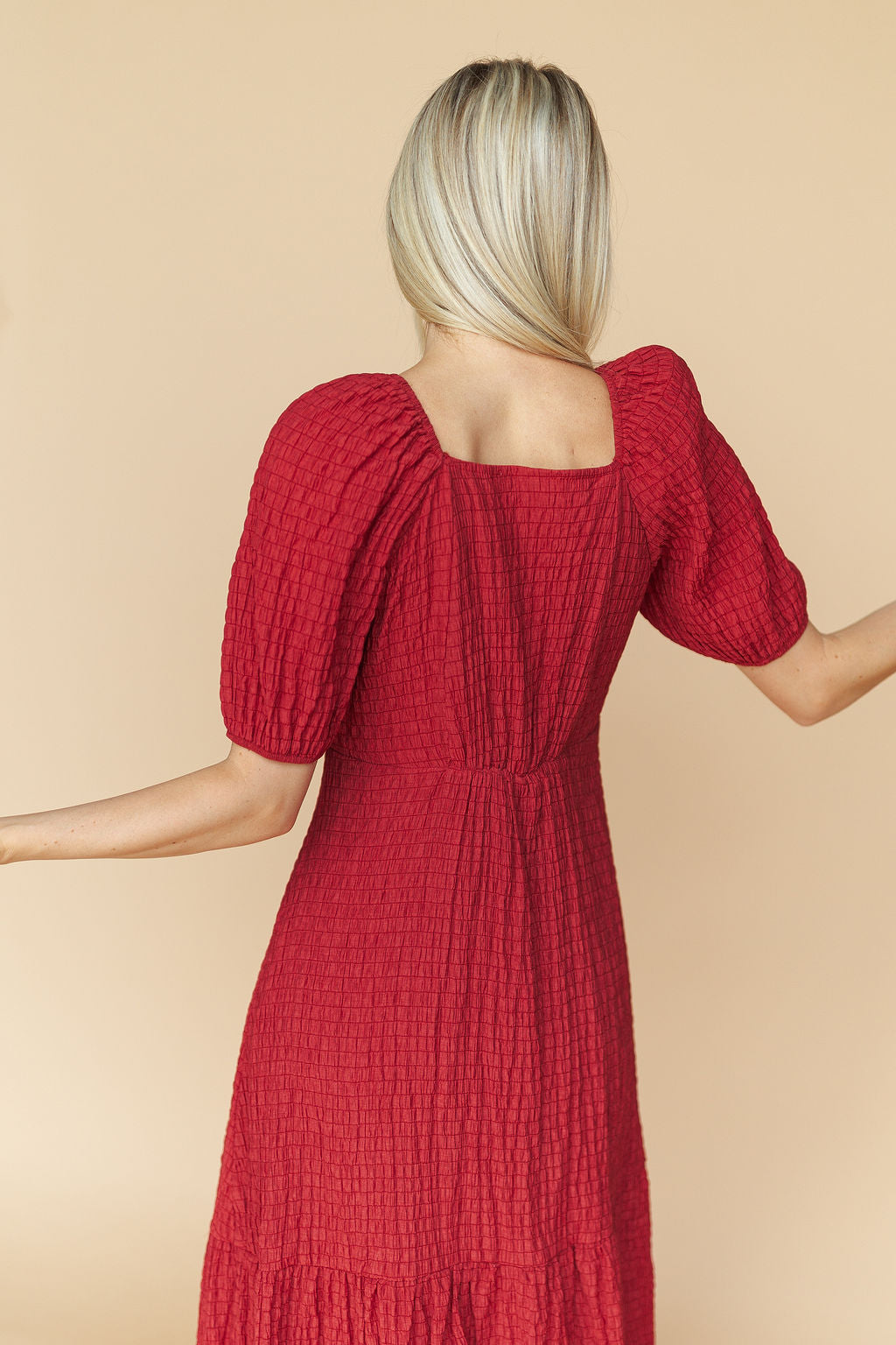 Sophia Midi in Scarlet Red