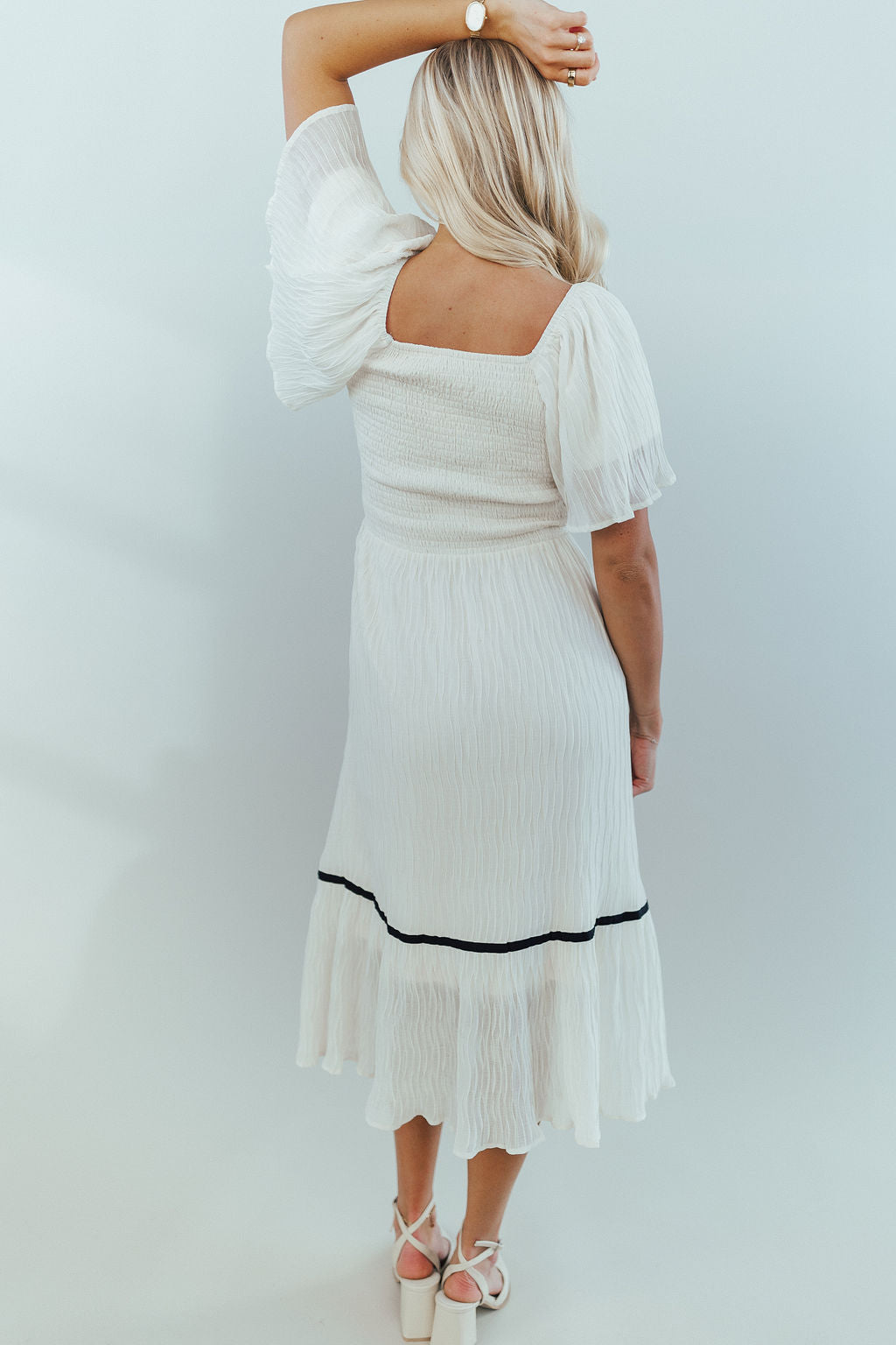 Clara Bow Midi in Ivory