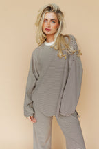 Porter Fleece Stripe Top