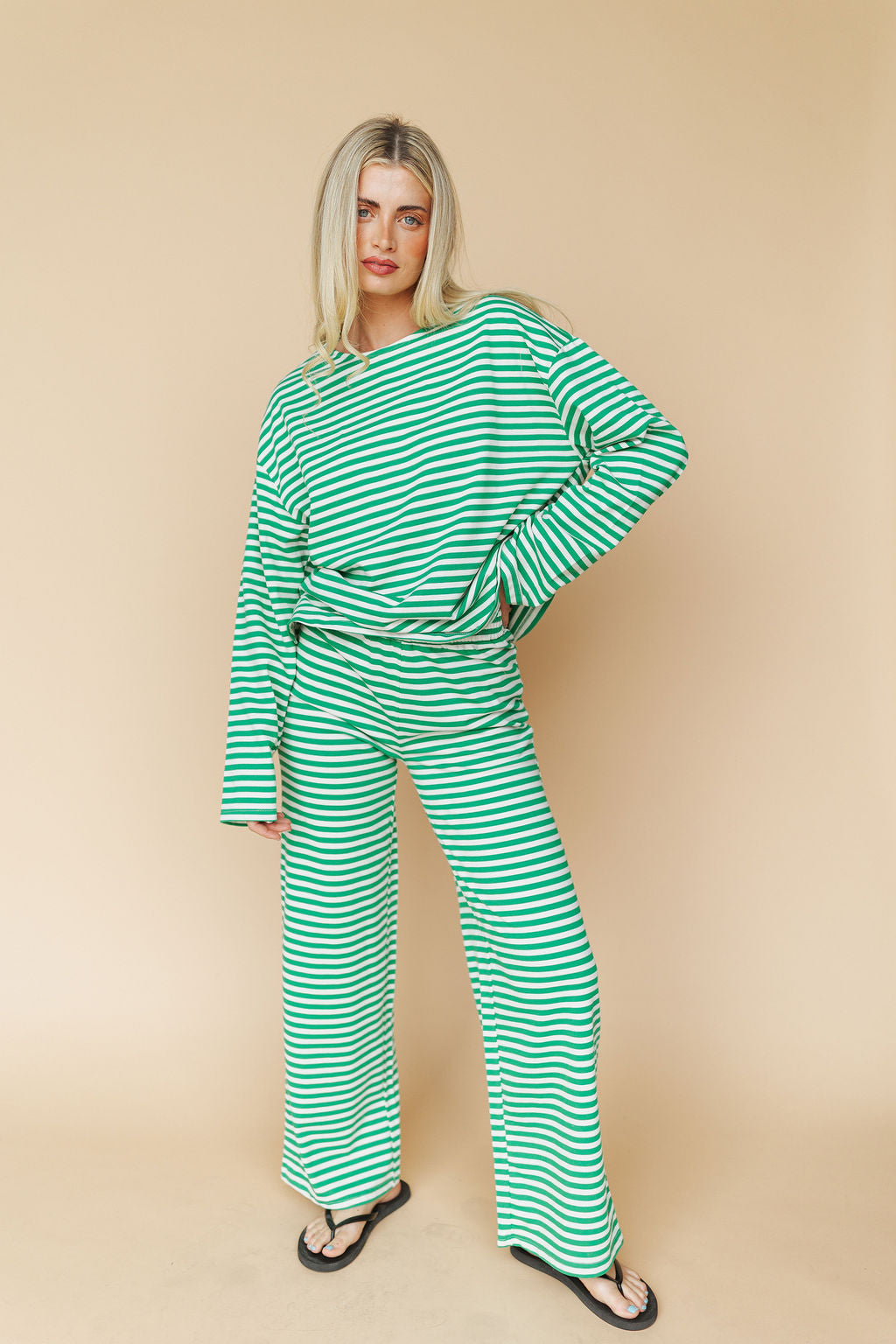 Lauren Stripe Long Sleeve in Green