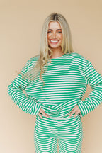 Lauren Stripe Long Sleeve in Green