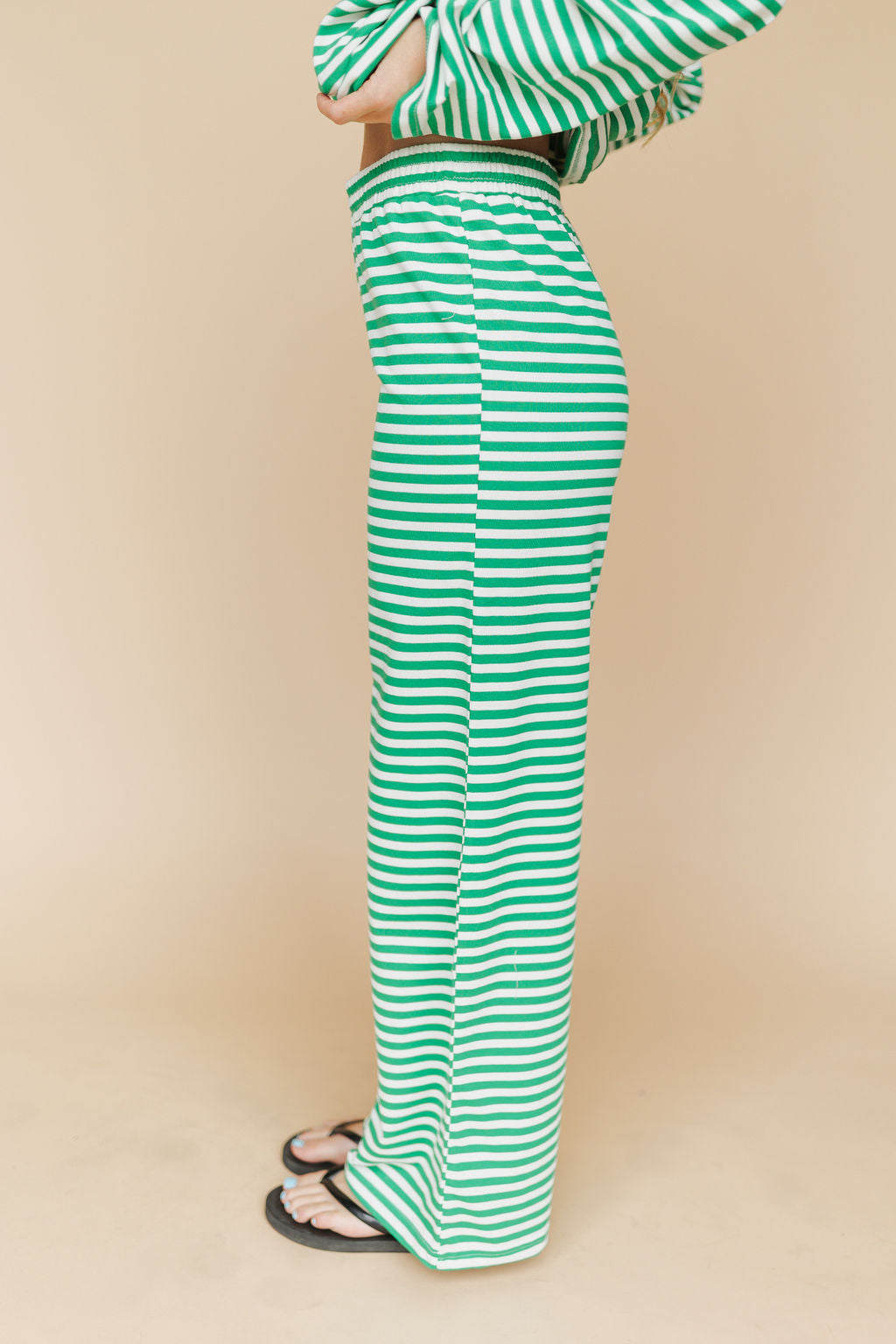 Lauren Stripe Pants in Green