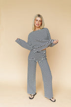 Lauren Stripe Long Sleeve in Navy