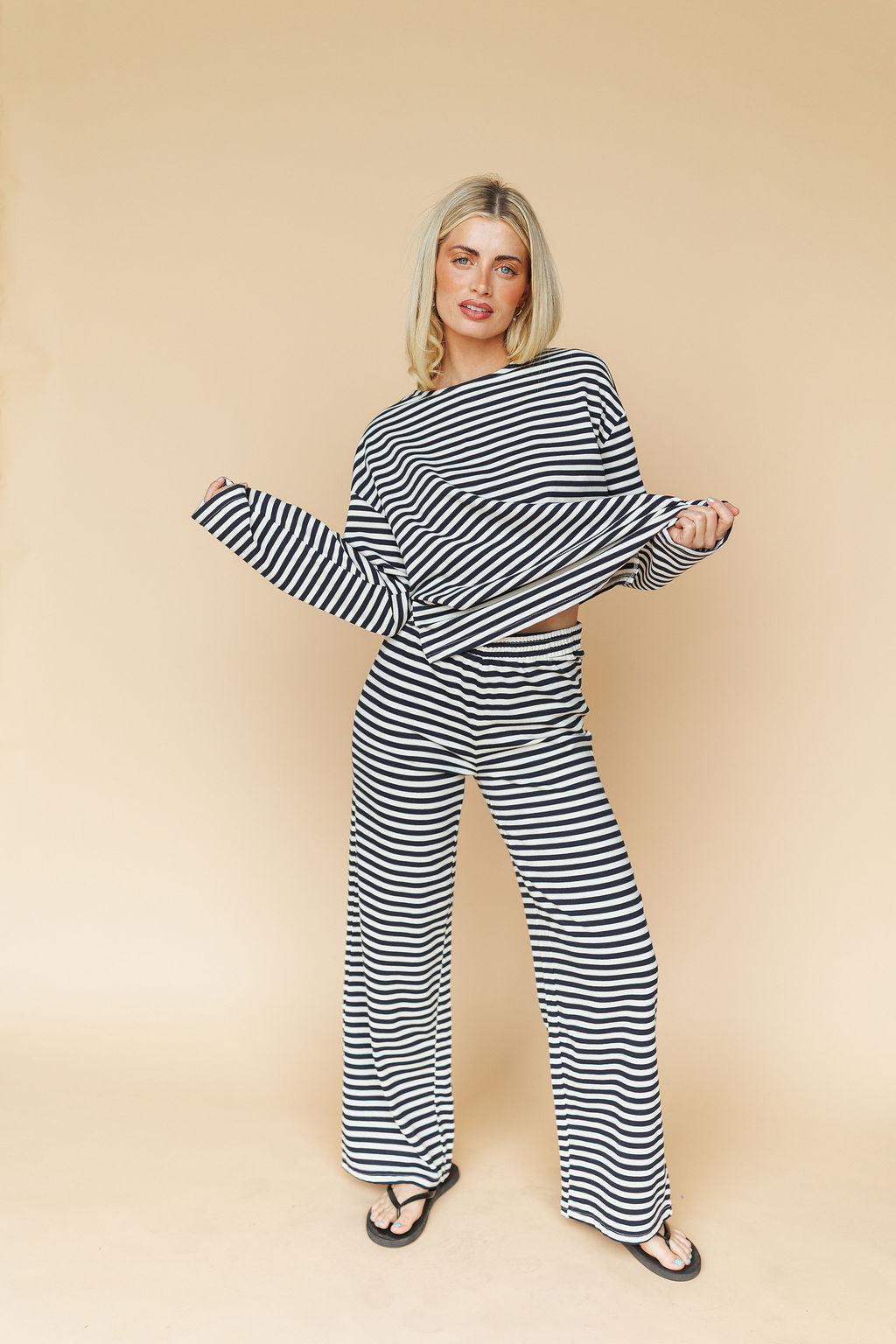 Lauren Stripe Long Sleeve in Navy
