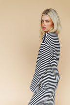 Lauren Stripe Long Sleeve in Navy