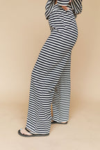 Lauren Stripe Pants in Navy