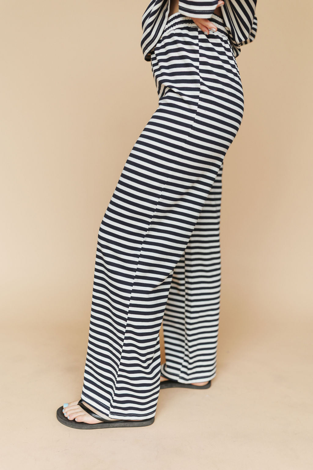 Lauren Stripe Pants in Navy