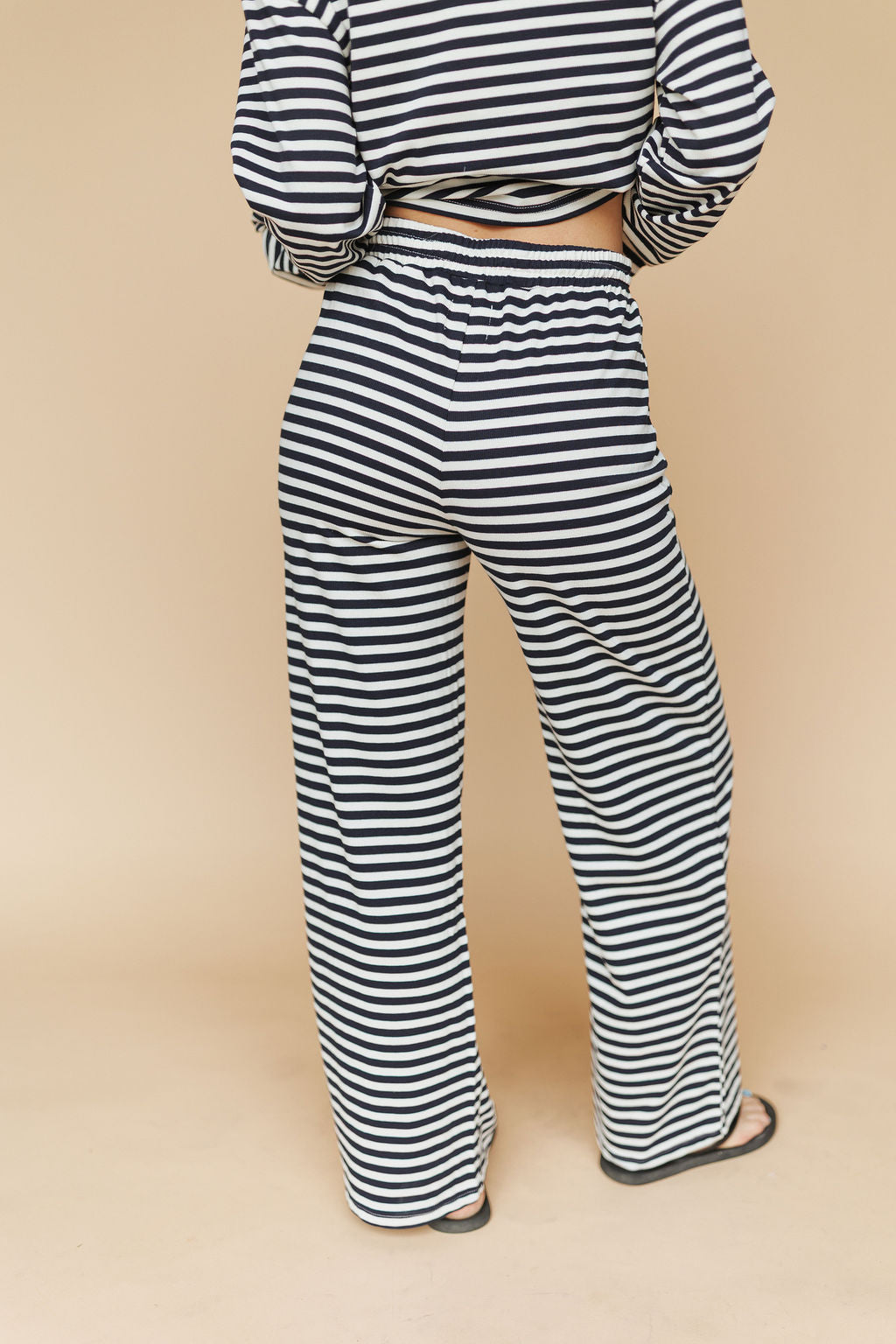 Lauren Stripe Pants in Navy