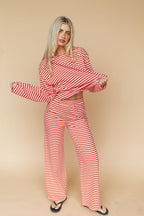 Lauren Stripe Long Sleeve in Red
