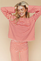 Lauren Stripe Long Sleeve in Red
